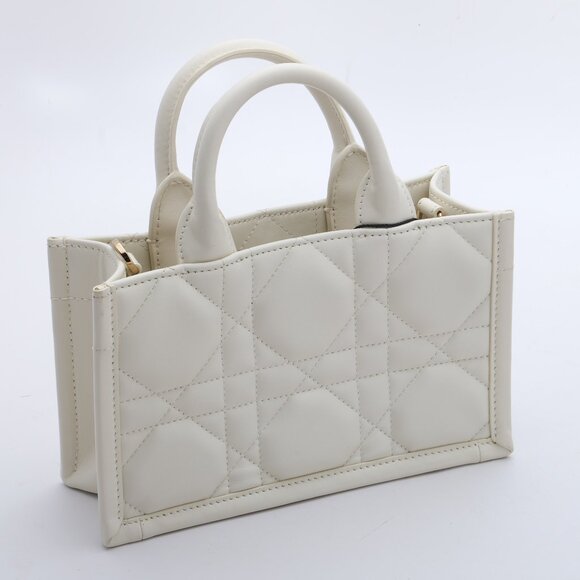 Mini Dior Book Tote Latte Macrocannage Calfskin (21.5 x 13 x 7.5 cm) - Picture 6 of 13